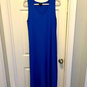 Beautiful blue high low sleeveless dress